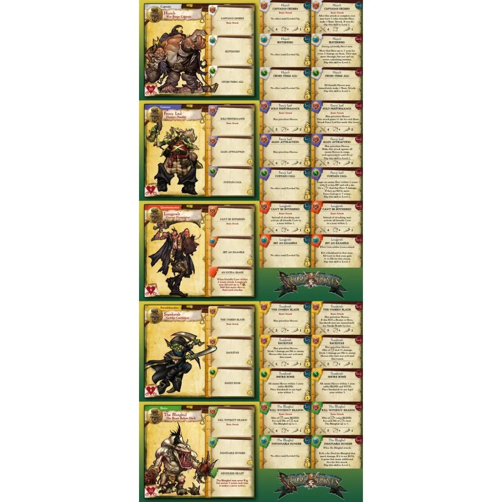 Rum and Bones: Second Tide - Blutrausch Legion Heroes