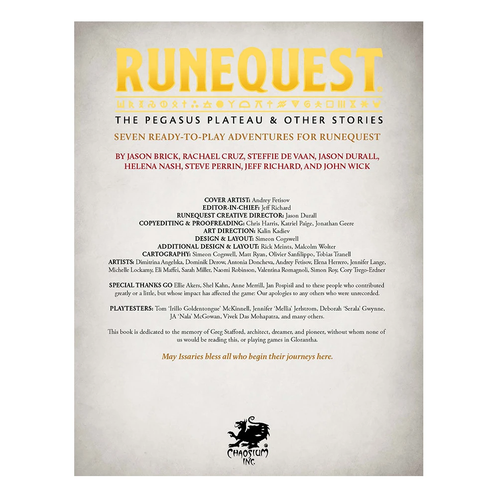 RuneQuest: The Pegasus Plateau & Other Stories