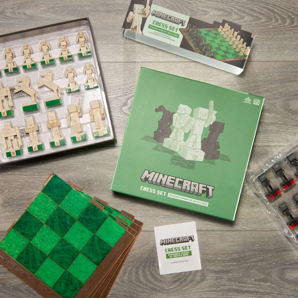 Šach Minecraft - Hrdinovia vs. Monštrá