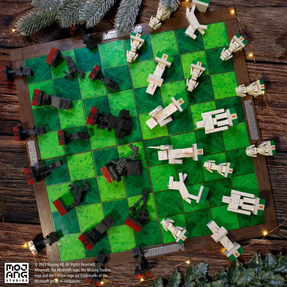 Šach Minecraft - Hrdinovia vs. Monštrá