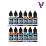 Vallejo Farbset: True Metallic Metal Starter Set (12 Stk.)