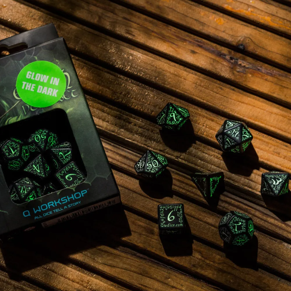 Elven Dice Set - Glow in the Dark