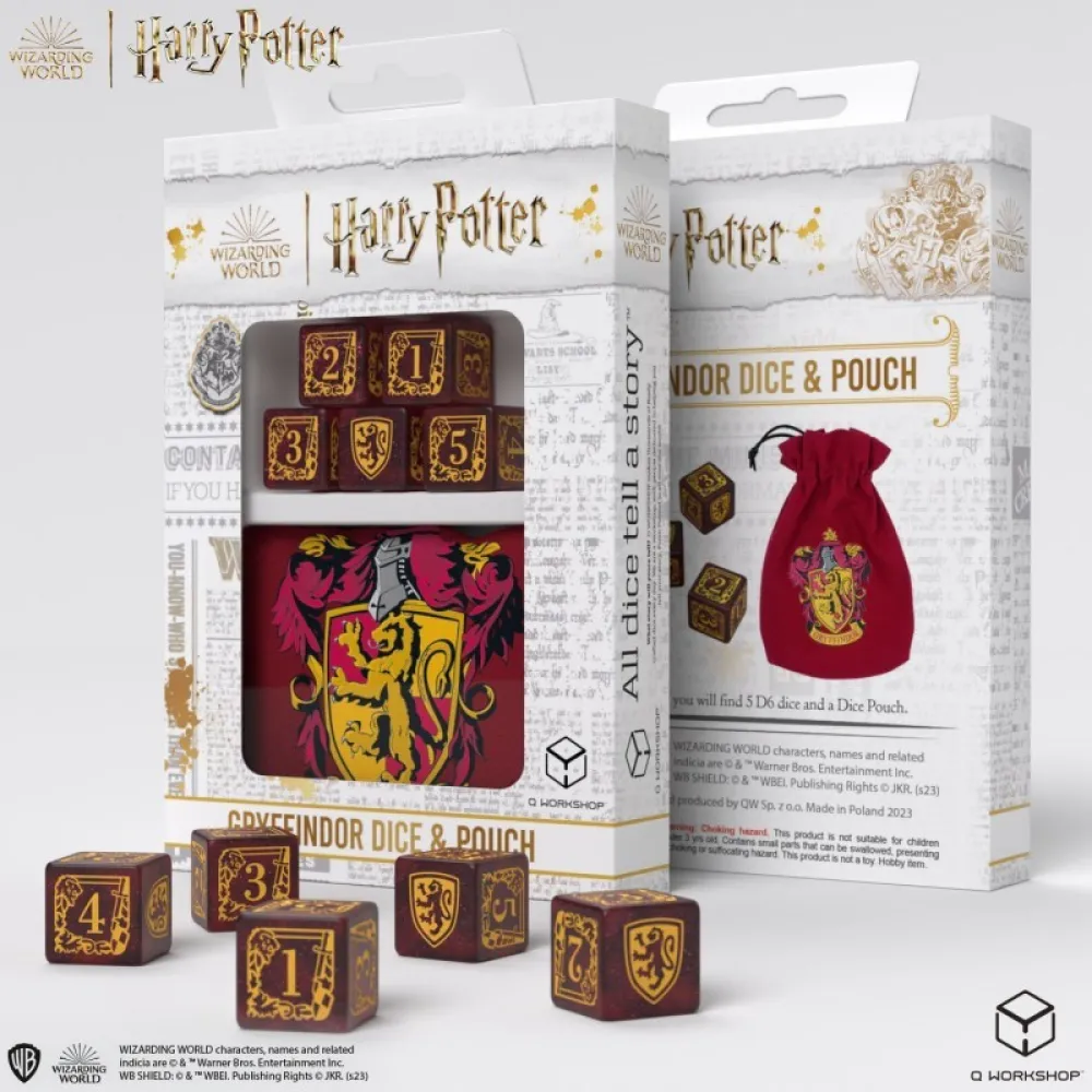 Harry Potter Dice Set and Pouch - Gryffindor