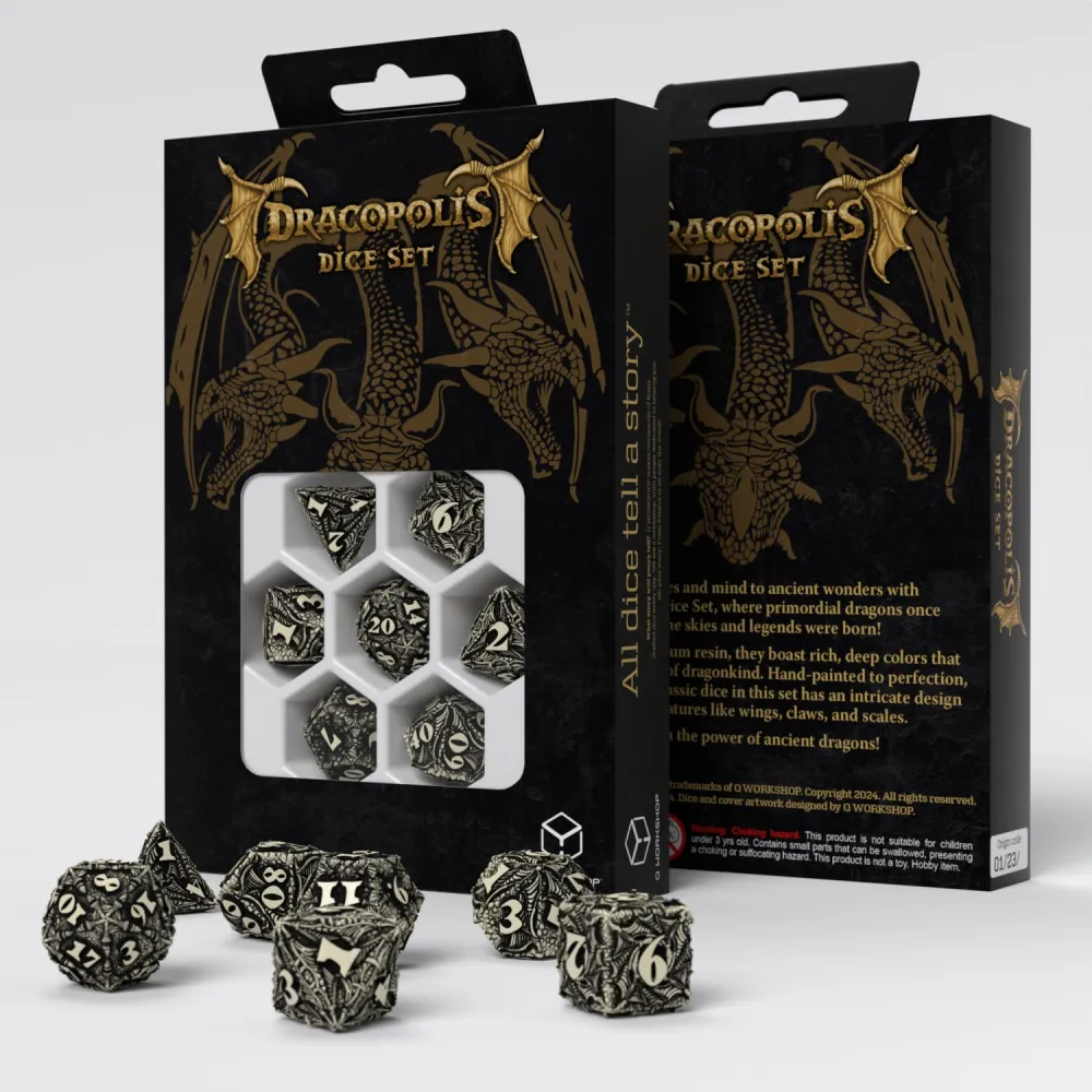 Dracopolis Dice Set - Hebridean Black