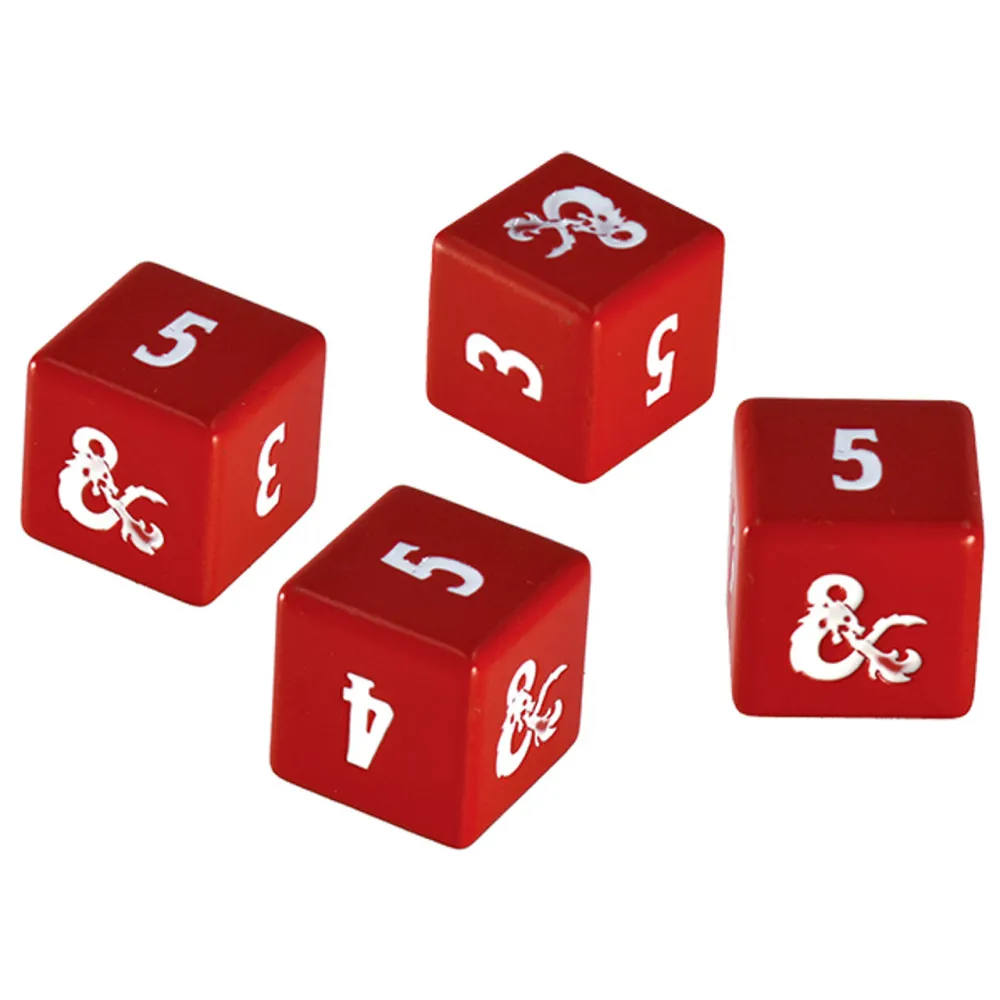 Dungeons & Dragons Dice Set - Heavy Metal Red and White D6 (Ultra Pro)