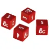 Dungeons & Dragons Dice Set - Heavy Metal Red and White D6 (Ultra Pro)