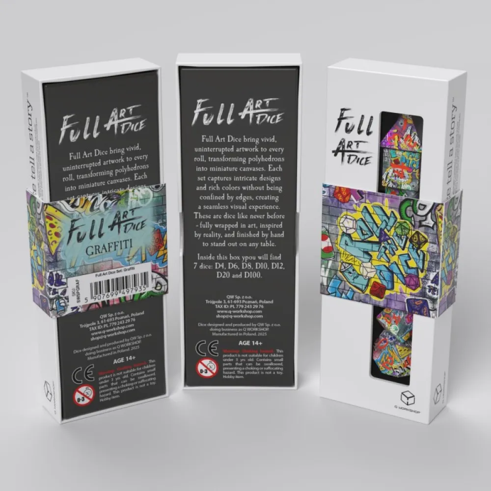 Dice Set: Full Art Dice Set - Graffiti