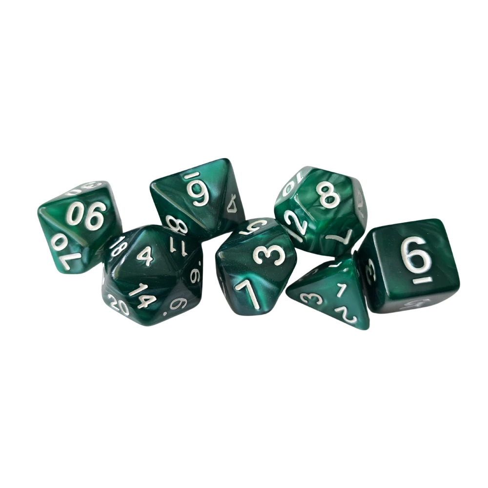 Dice Set - Malachite Fate