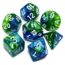 Dice Set - Blue-Green Fusion