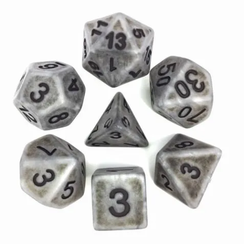 Dice Set - Antique Silver