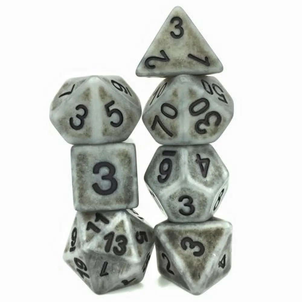Dice Set - Antique Silver