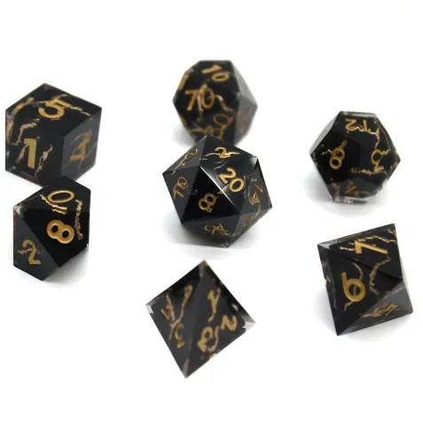 Dice Set - Golden Vein