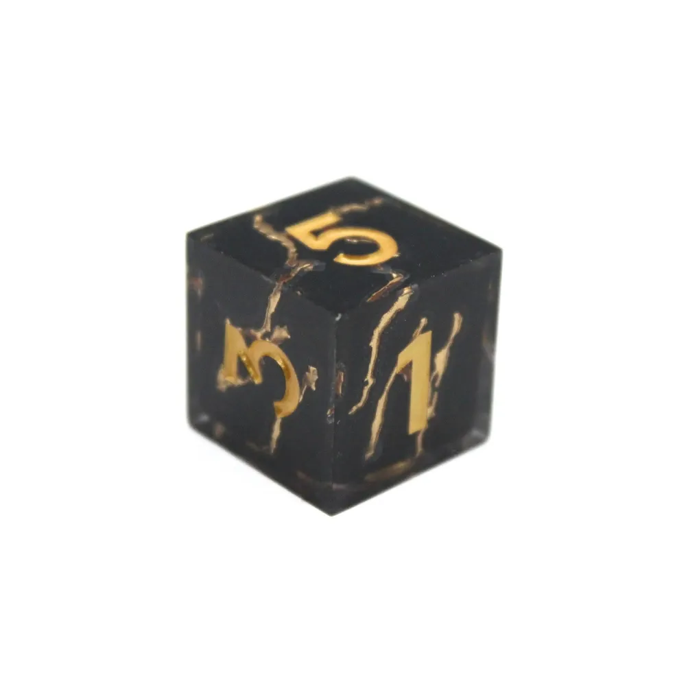 Dice Set - Golden Vein