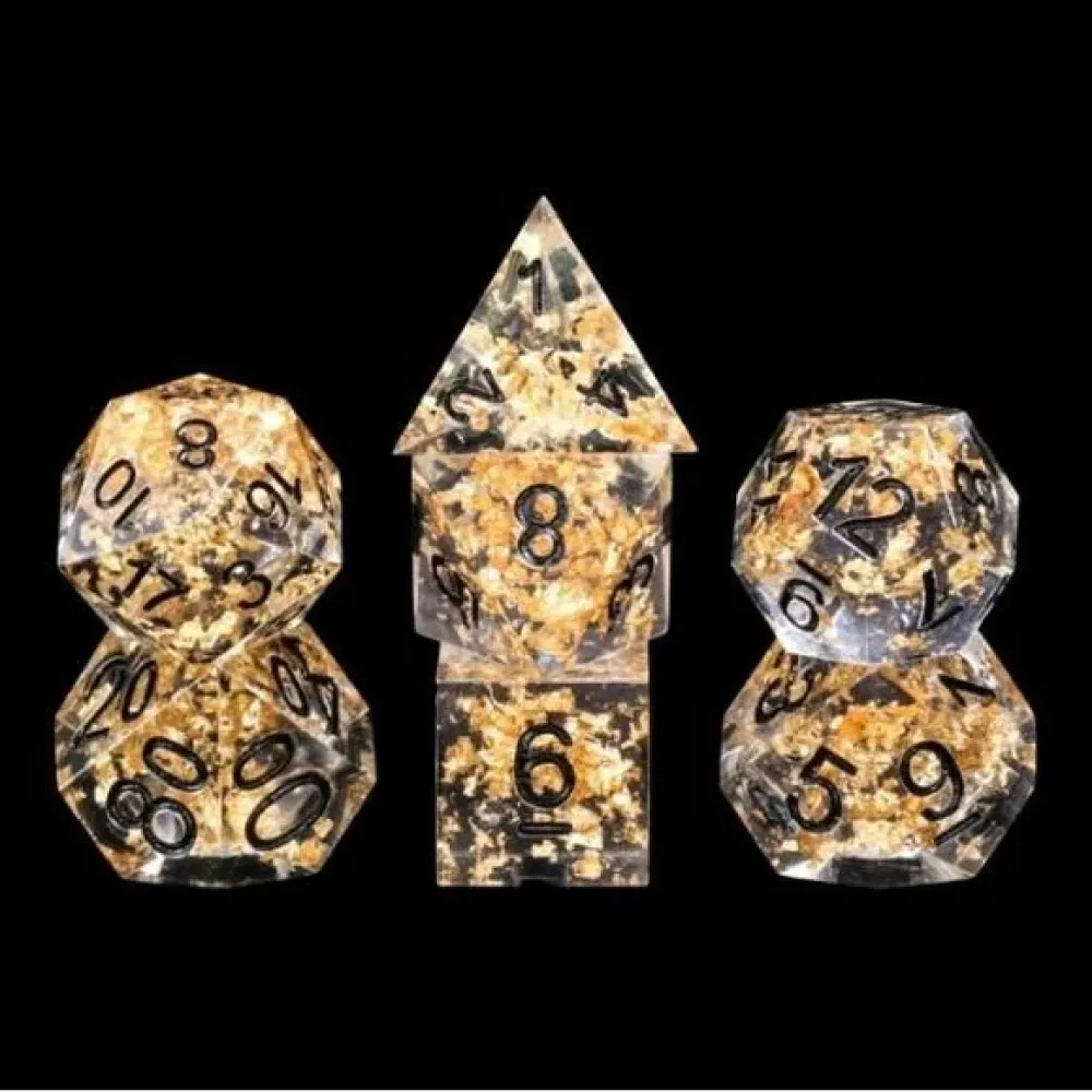 Dice Set - Golden Flakes