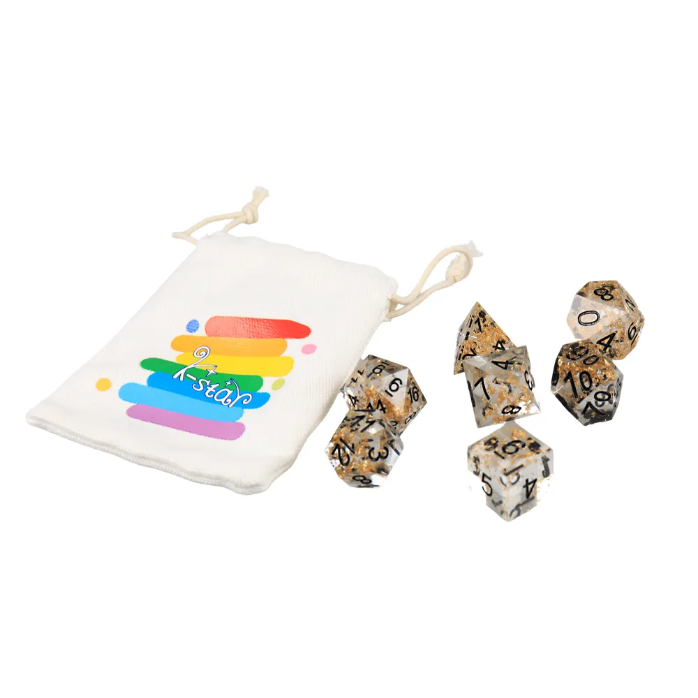 Dice Set - Golden Flakes