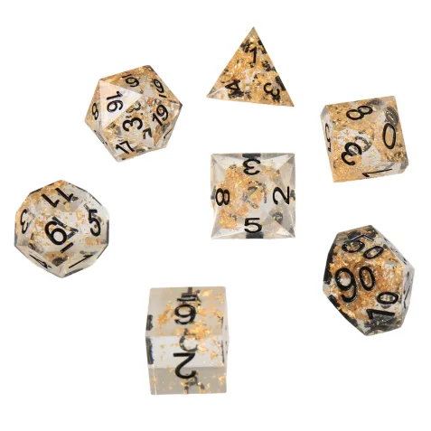 Dice Set - Golden Flakes