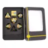 Blue Rose Metal Dice Set, gold