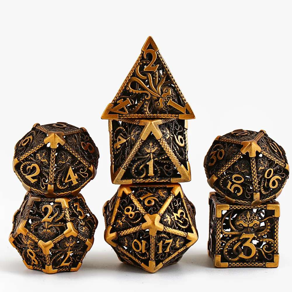 Hollow Metal Dice Set - Cthulhu