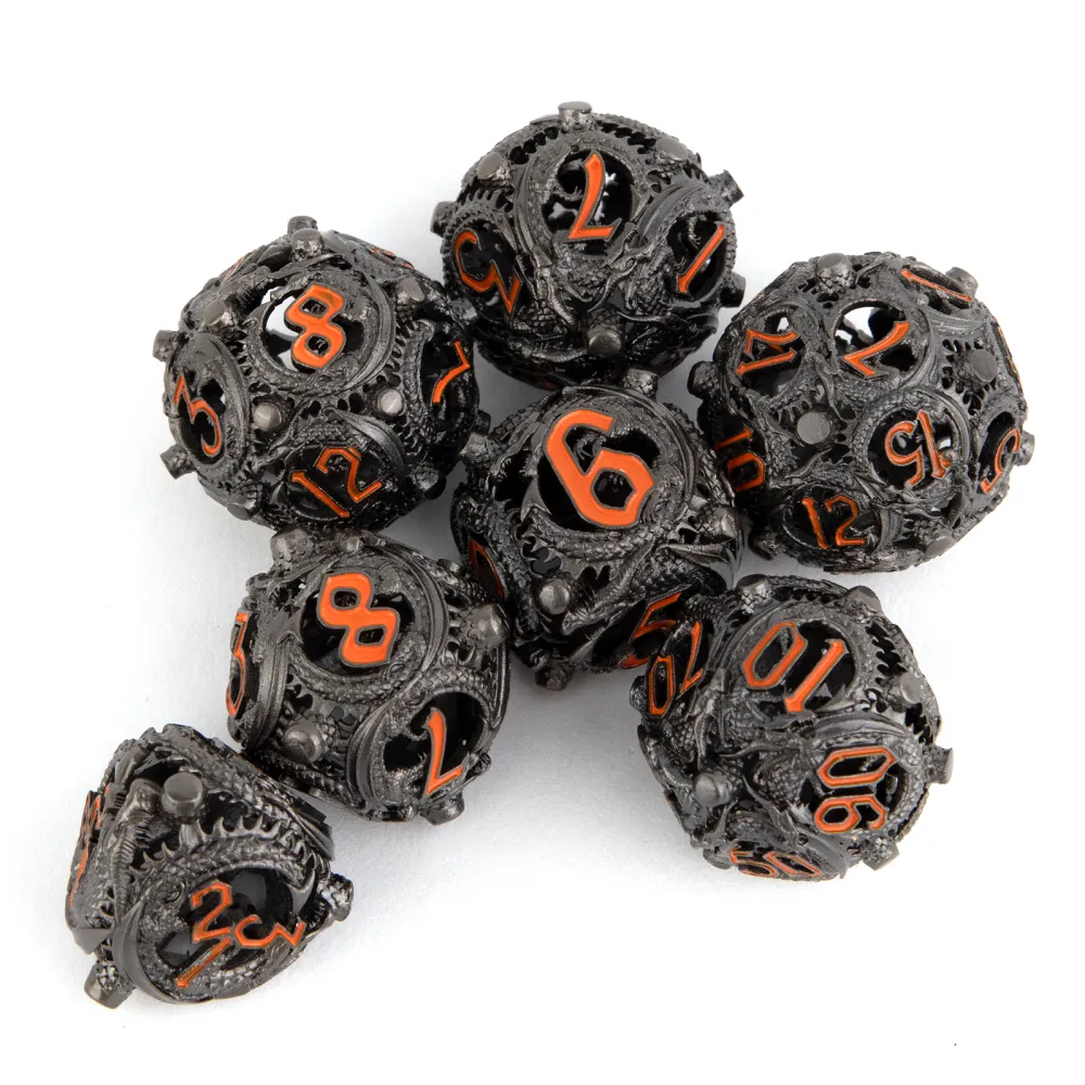 Hollow Metal Dice Set - Ouroboros