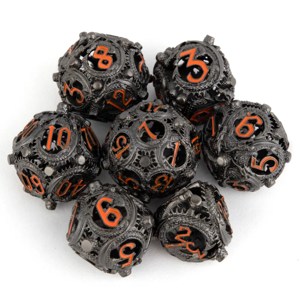 Hollow Metal Dice Set - Ouroboros