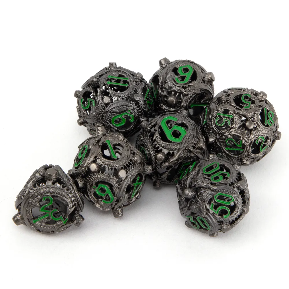 Hollow Metal Dice Set - Ouroboros