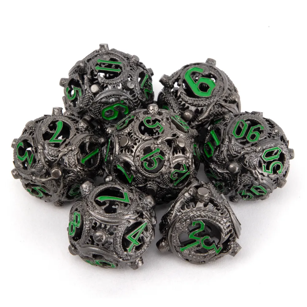 Hollow Metal Dice Set - Ouroboros
