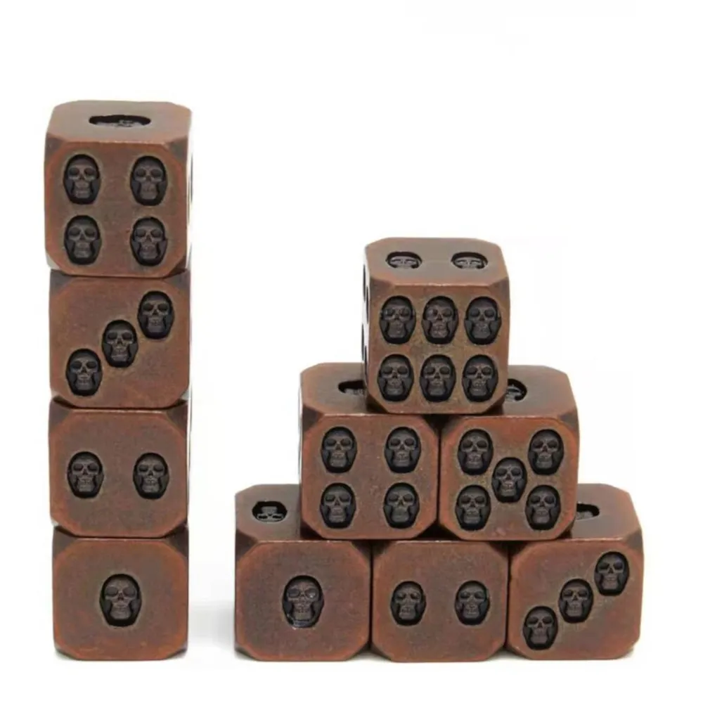 Metal d6 Dice Set - Skulls (6 pcs)