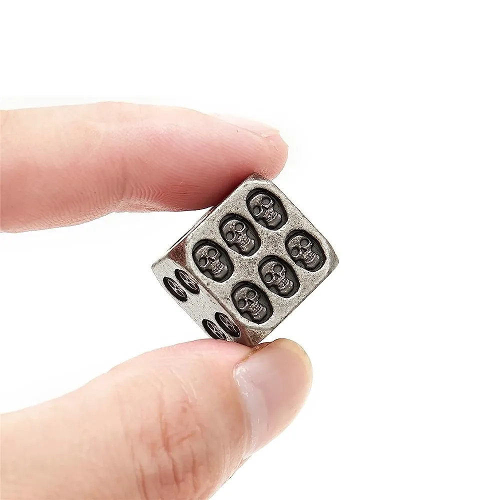 Metal d6 Dice Set - Skulls (6 pcs)