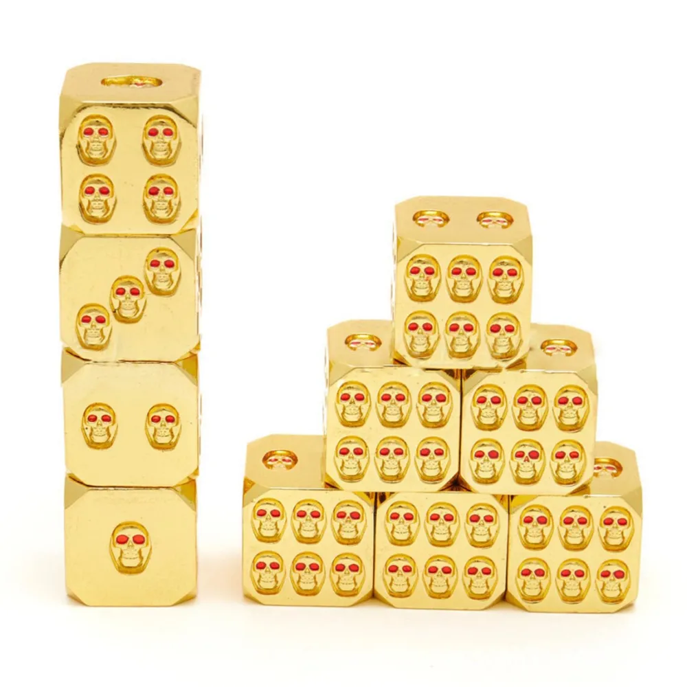 Metal d6 Dice Set - Skulls (6 pcs)