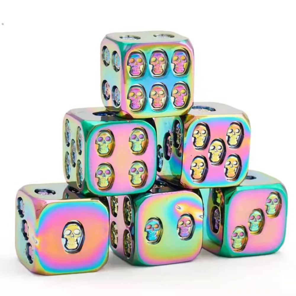 Metal d6 Dice Set - Skulls (6 pcs)
