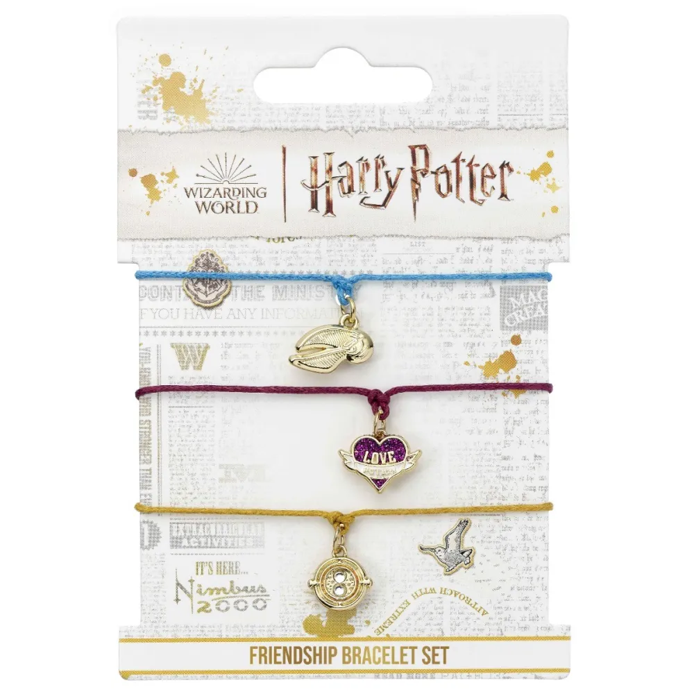 Harry Potter Bracelet Set - Golden Snitch, Love Potion, and Time-Turner