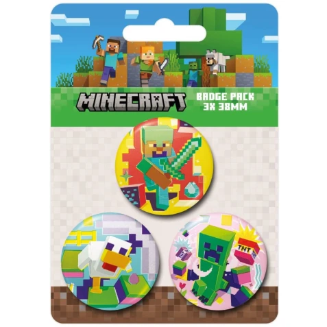 Sada placek Minecraft (3 ks)