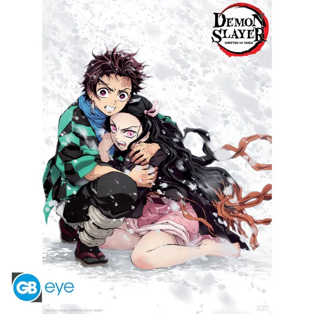 Sada plakátů Demon Slayer - Muzan, Tanjiro & Nezuko