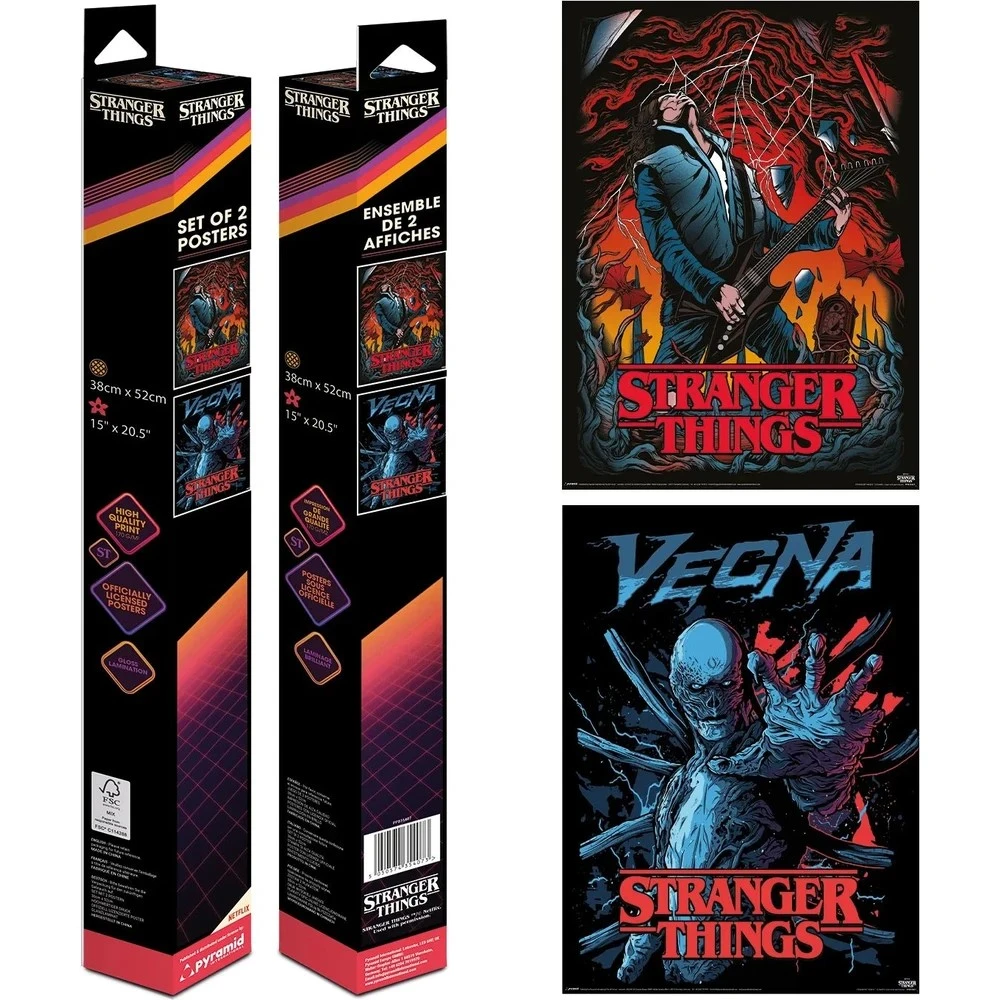 Stranger Things Poster-Set - Eddie & Vecna (2 Stk.)