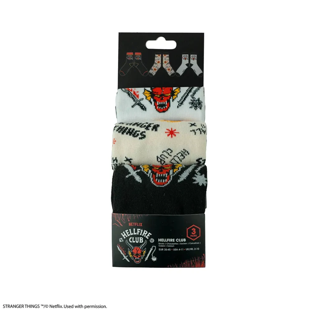 Stranger Things Socken-Set - Hellfire Club (3 Paar)