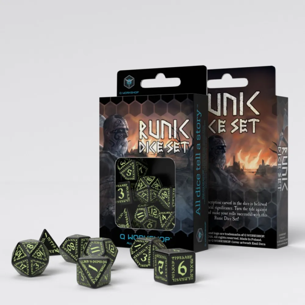 Runic Dice Set - Glow in the Dark
