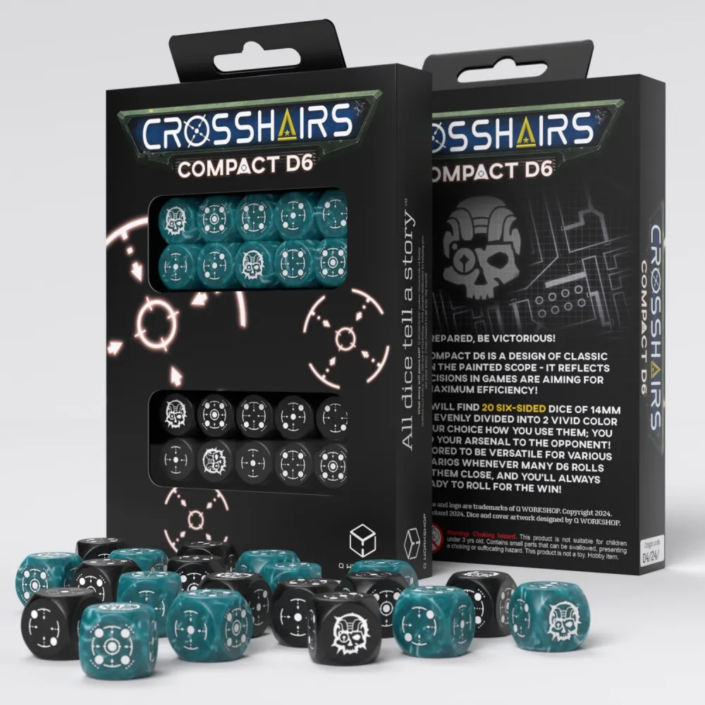D6 Dice Set - Crosshairs Compact