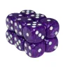 Six-sided dice set - Purple with white (6 pcs)