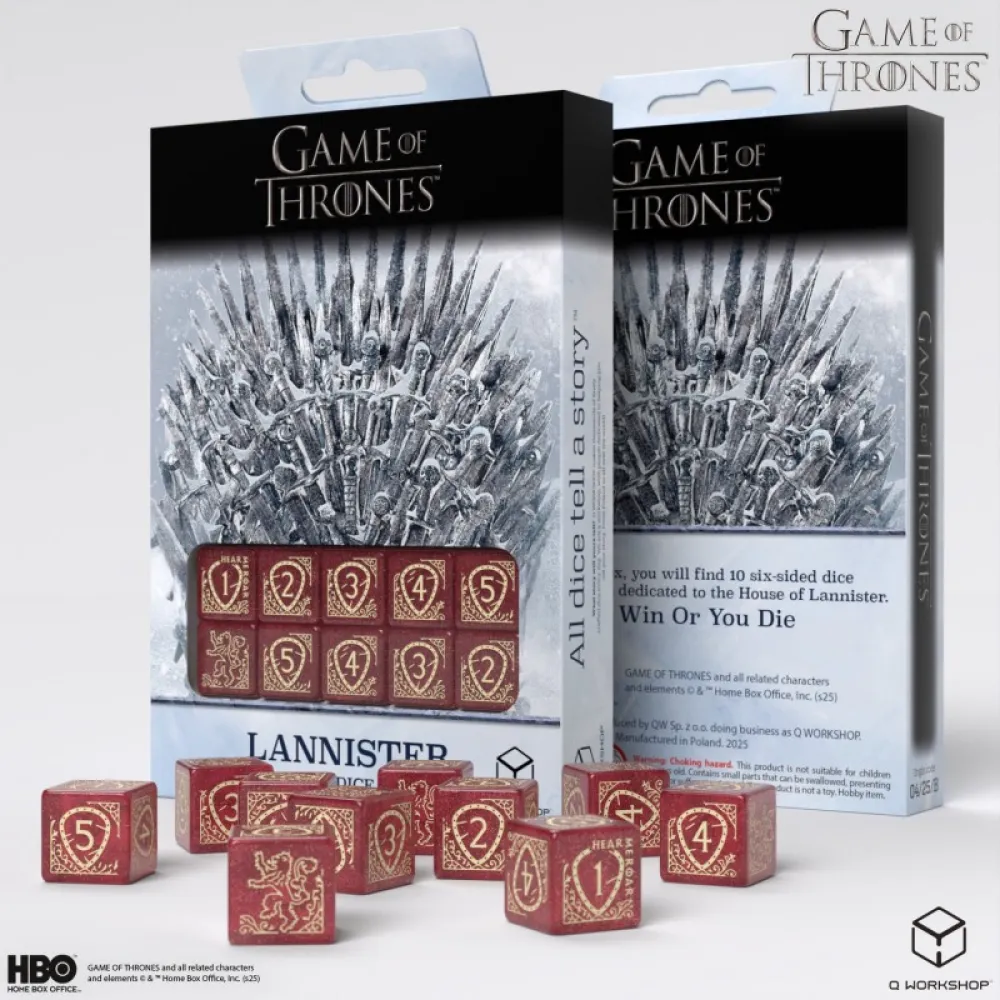 Game of Thrones D6 Dice Set - Lannister (10 pcs)