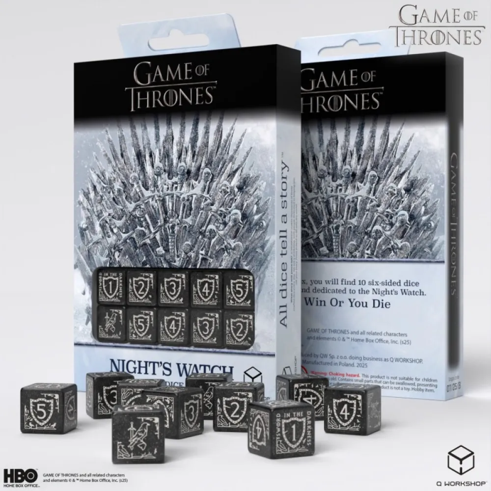 Game of Thrones - Night's Watch D6 Dice Set (10 pcs)