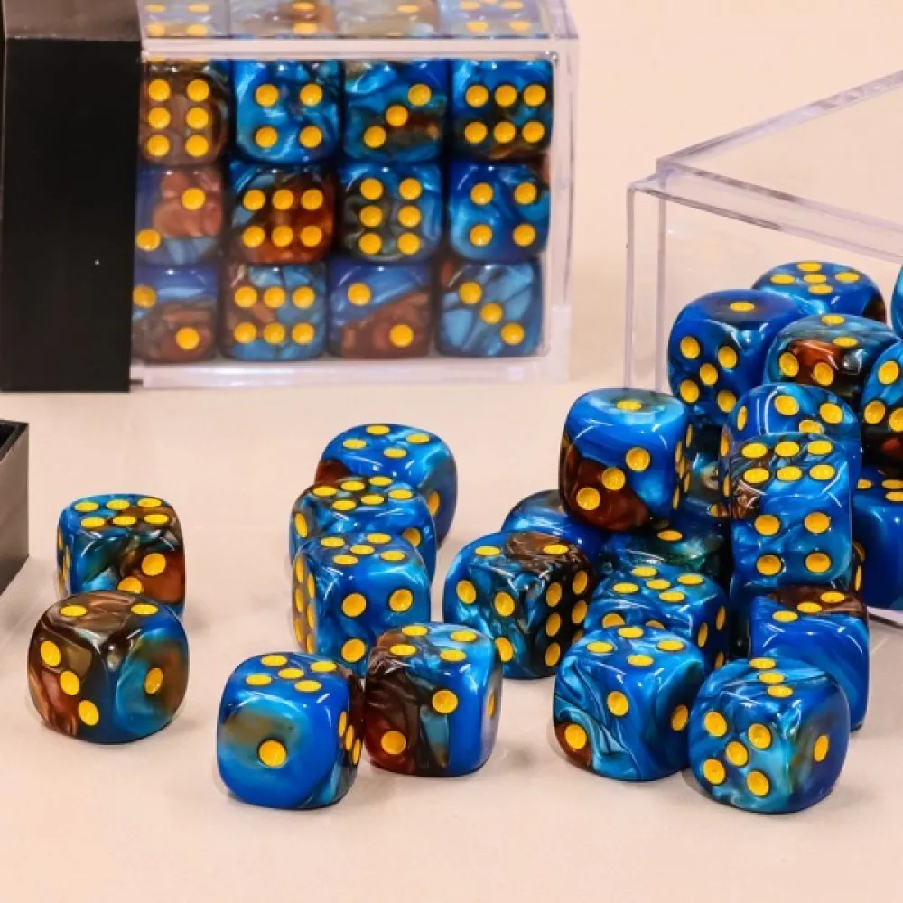 W6-Würfelset - Blau-Orange