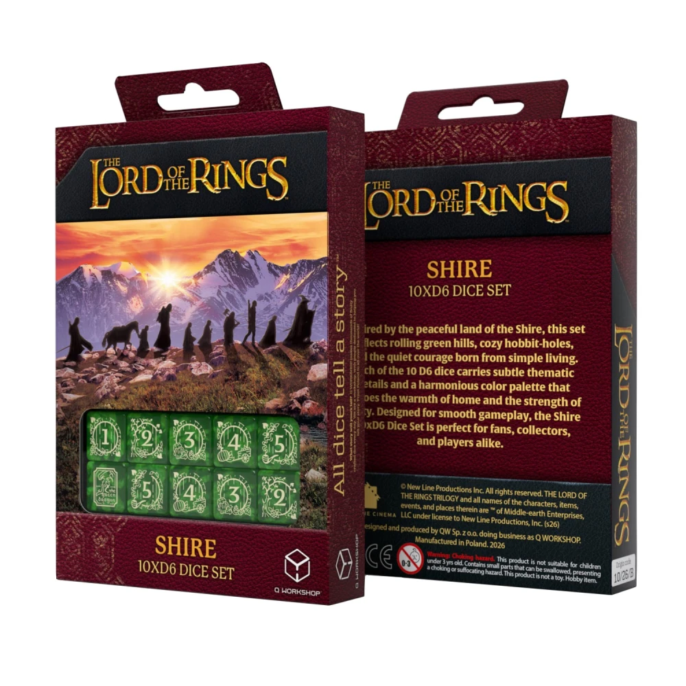 The Lord of the Rings: The Shire D6 Dice Set (10 pcs)