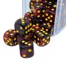 D6 Dice Set - Dark Red & Black