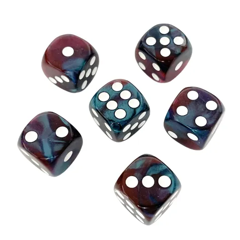 D6 Dice Set - Turquoise-Purple (6 pcs)