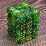 D6 Dice Set - Green and Black