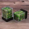 D6 Dice Set - Green and Black