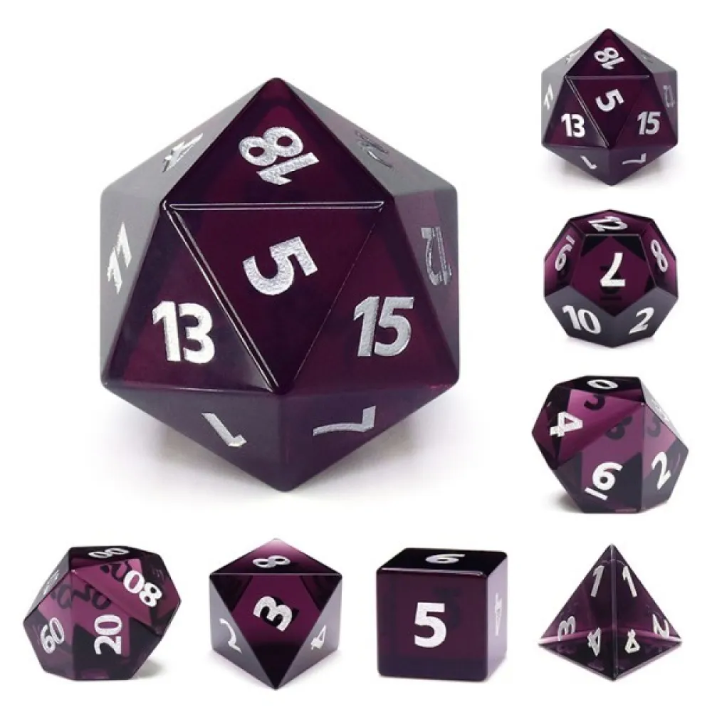 Mysterious Night Glass Dice Set