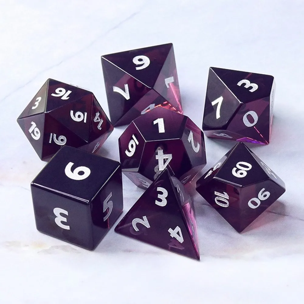 Mysterious Night Glass Dice Set