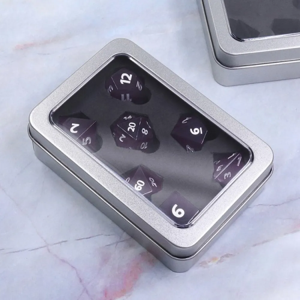 Mysterious Night Glass Dice Set