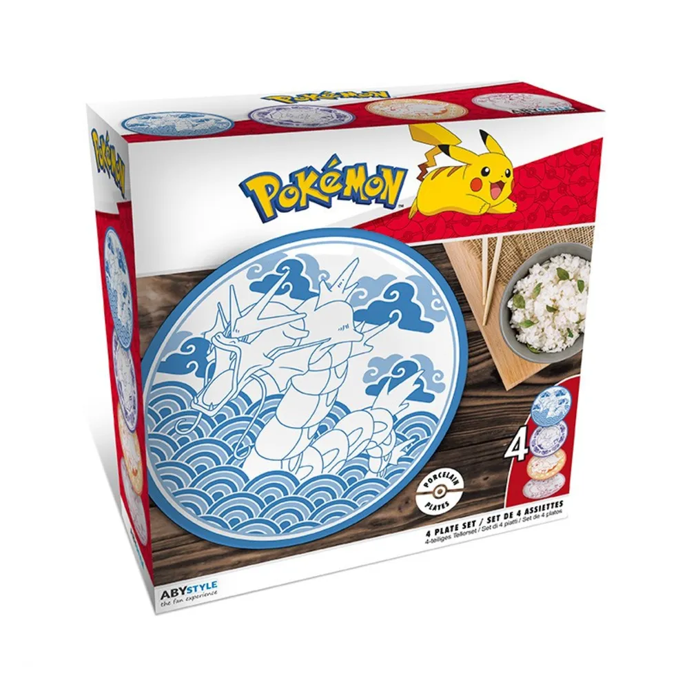 Pokémon-Tellerset - Japanese Style, 4-tlg.